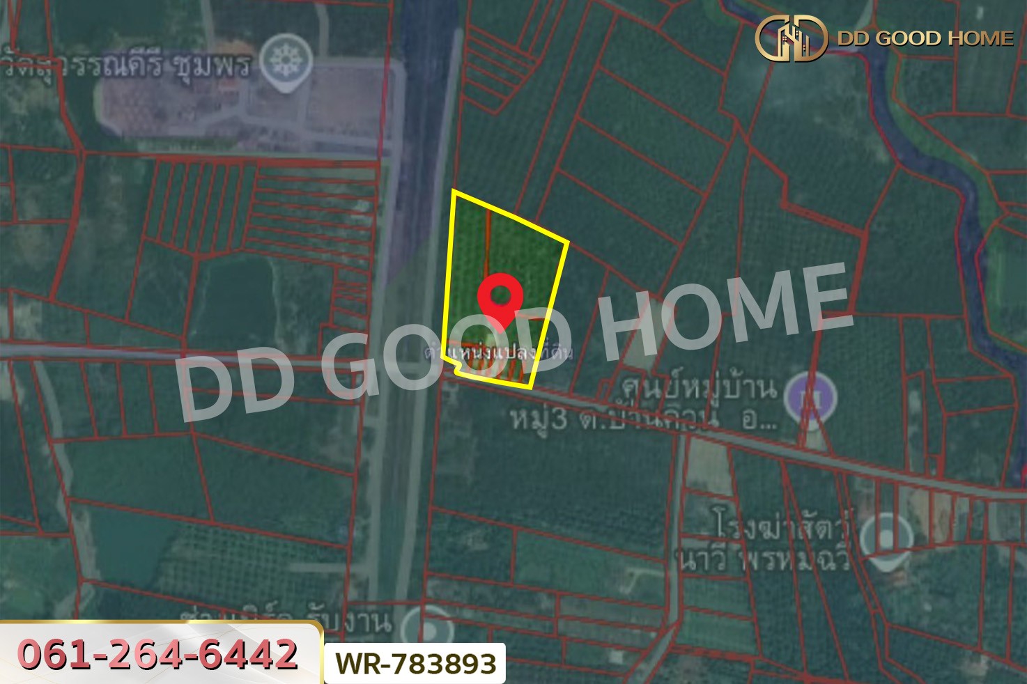 WR-783893 ที่ดิน 12 ไร่ 43.70 ตร.ว. หลังสวน ชุมพร ใกล้ โลตัสหลังสวน