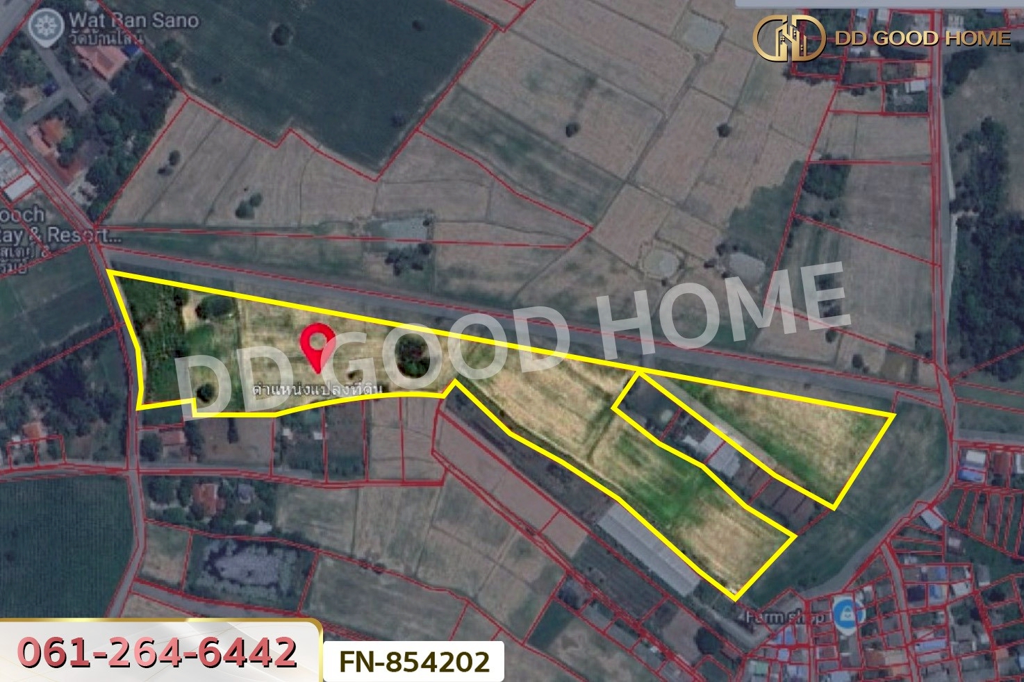 FN-854202 ที่ดินบ้านยาง 30 ไร่ 157 ตร.ว. บุรีรัมย์ ใกล้สวนน้ำเพลย์พาร์ค