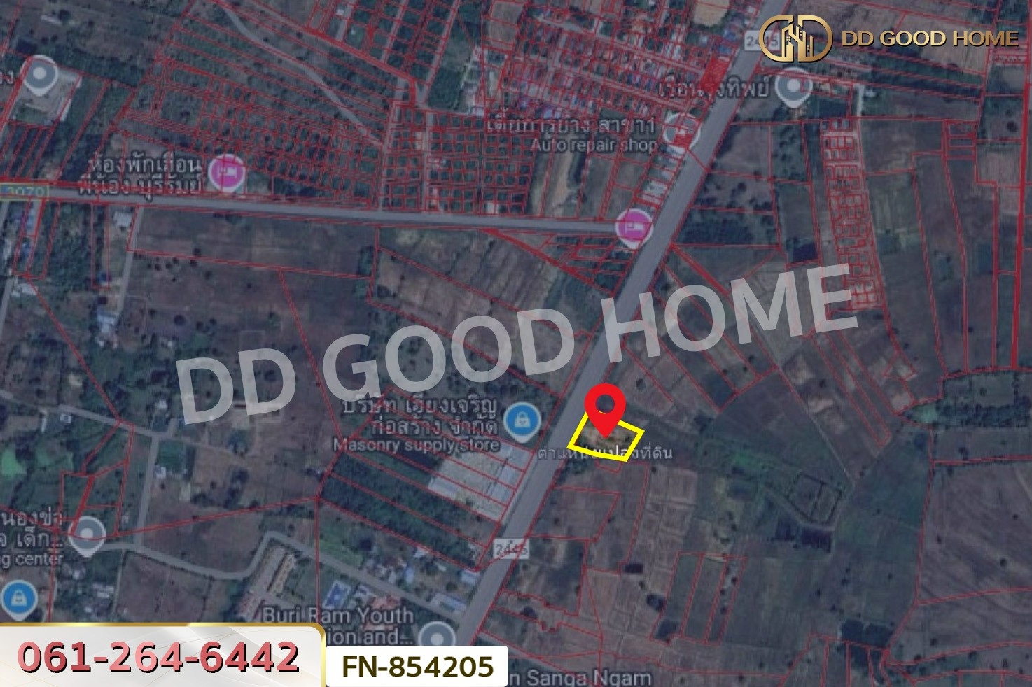 FN-854205 ที่ดินสะแกซำ 3 ไร่ บุรีรัมย์ ใกล้เฮียงเจริญก่อสร้าง