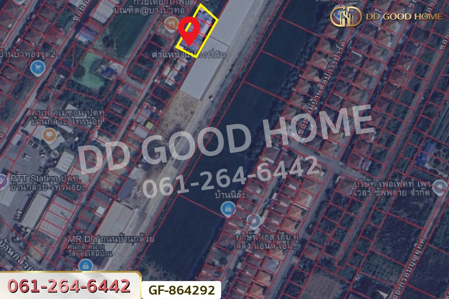 GF-864292 โกดังพร้อมออฟฟิศ บ้านกล้วย-ไทรน้อย 203 ตร.ว. นนทบุรี ใกล้เทศบาลพิมลราช