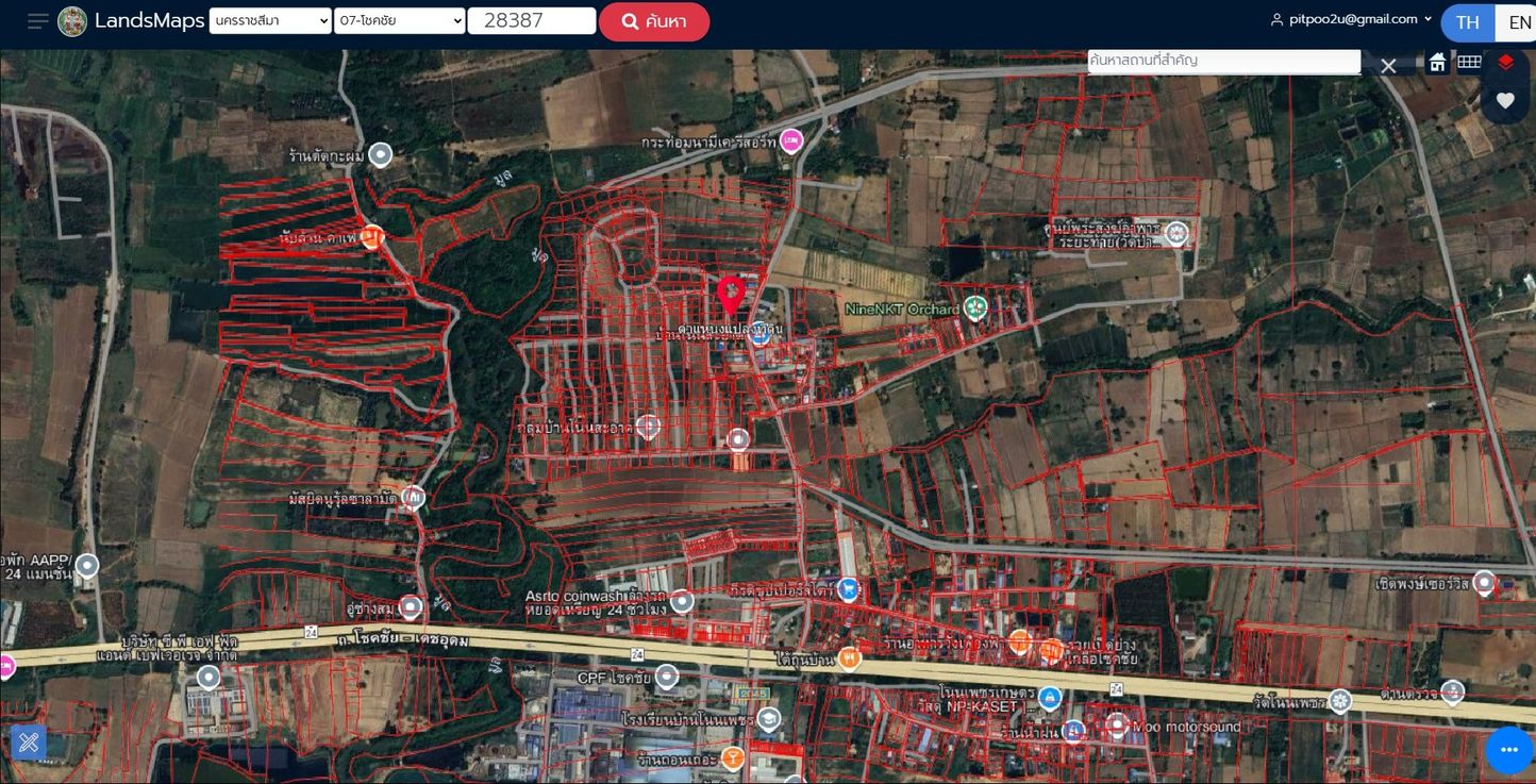 ขายด่วนที่ดินเปล่า ทำเลทอง  อำเภอโชคชัย จังหวัดโคราช