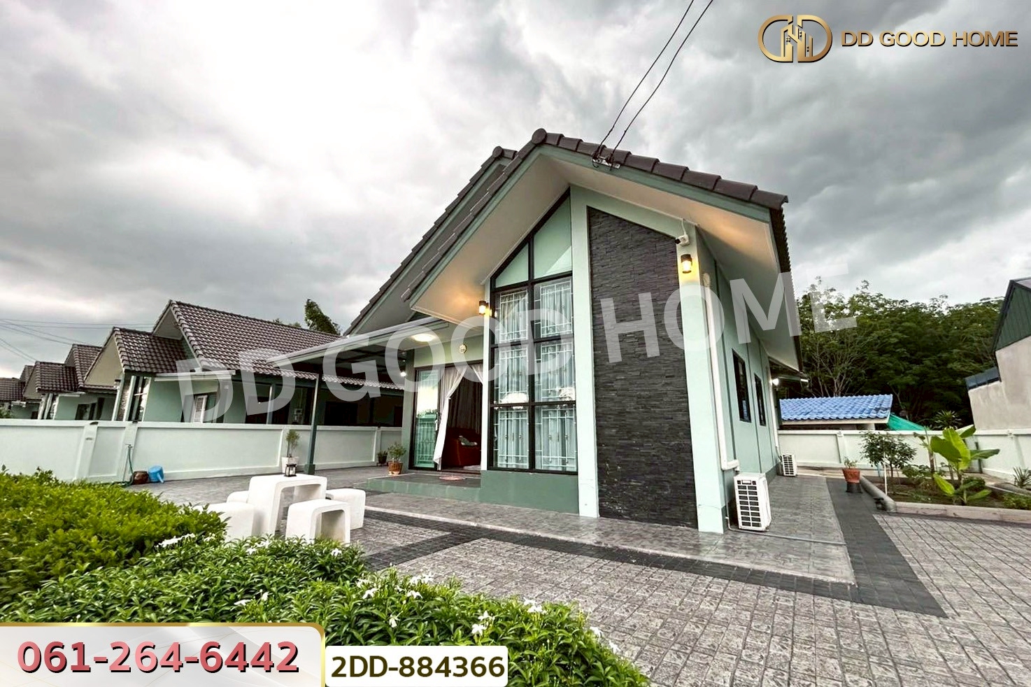 2DD-884366 บ้านเดี่ยว บ้านเกชา แอทบ่อทอง ชลบุรี ใกล้โรงพยาบาลบ่อทอง