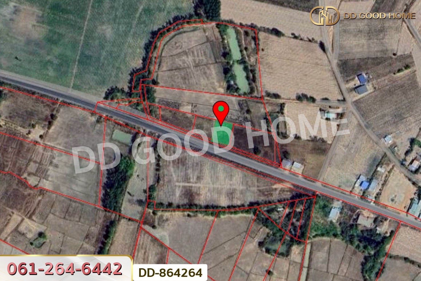 DD-864264 ที่ดินโนนสะอาด 279 ตร.ว.อุดรธานี ใกล้โรงเรียนบ้านหนองโก