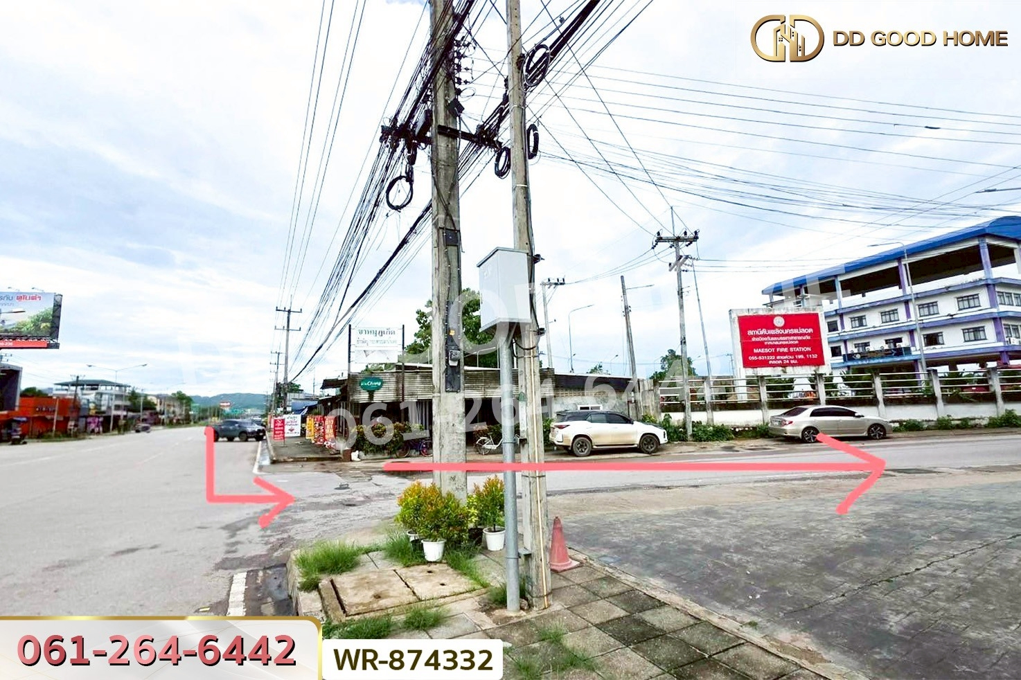WR-874332 ที่ดินเมืองแม่สอด 327.5 ตร.ว. ตาก ใกล้โรบินสัน แม่สอด