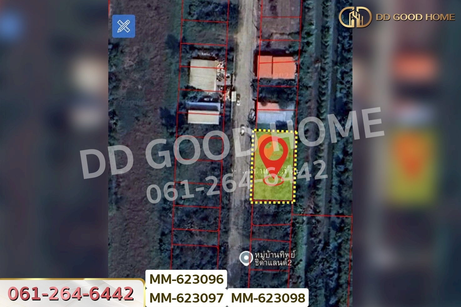 MM-623096 ที่ดินธัญบุรี 180 ตร.ว. หมู่บ้านทิพย์ธิดาแลนด์ 2 คลอง 11 ปทุมธานี ใกล้องค์การเภสัชกรรมธัญบุรี