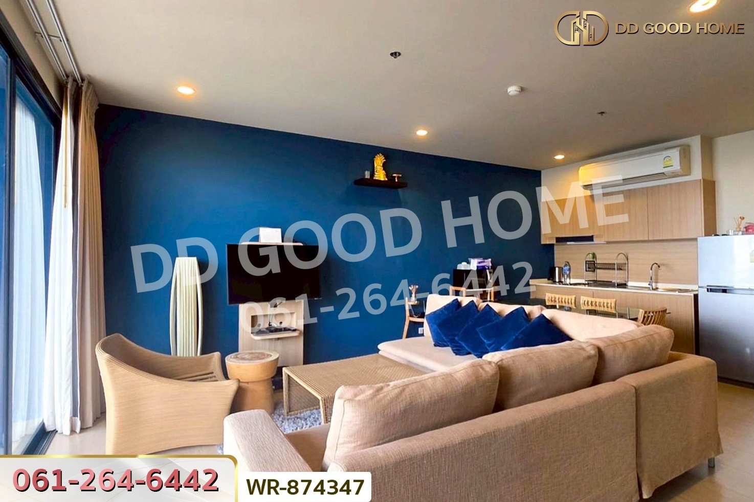 WR-874347F คอนโด บ้านทิวทะเล บลูแซฟไฟร์ ชะอำ เพชรบุรี วิวทะเล 180 องศา