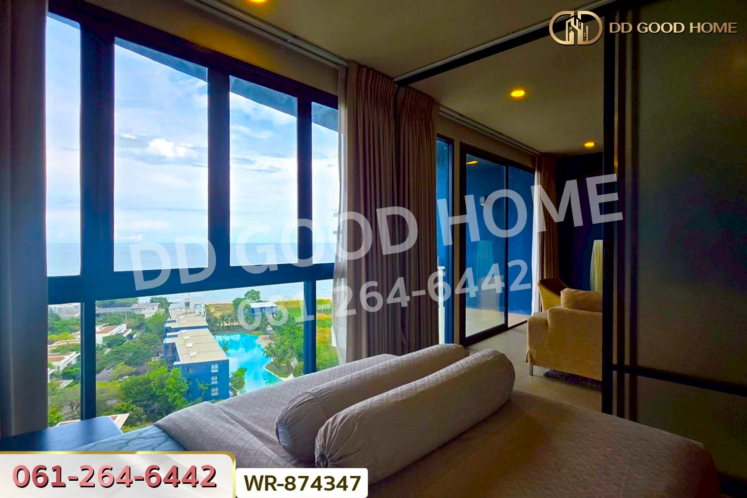 WR-874347F คอนโด บ้านทิวทะเล บลูแซฟไฟร์ ชะอำ เพชรบุรี วิวทะเล 180 องศา