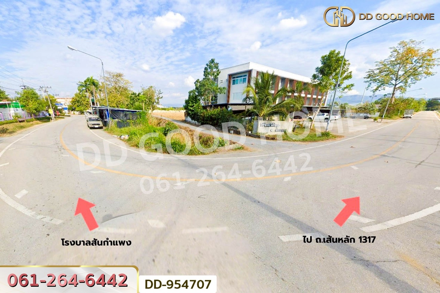 DD-954707 ที่ดินบวกค้าง 382 ตร.ว. สันกำแพง เชียงใหม่ ใกล้โรงพยาบาลสันกำแพง