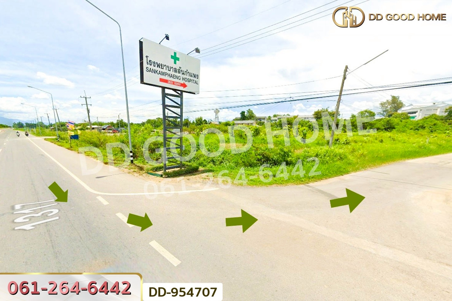 DD-954707 ที่ดินบวกค้าง 382 ตร.ว. สันกำแพง เชียงใหม่ ใกล้โรงพยาบาลสันกำแพง