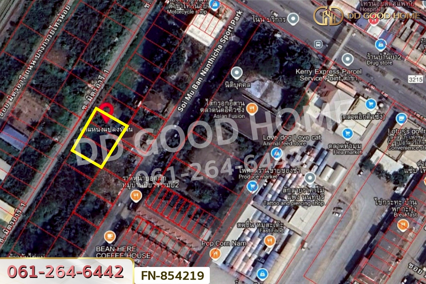 FN-854219 ที่ดินบางบัวทอง 147 ตร.ว. นนทบุรี ใกล้โรงเรียนสารสาสน์วิเทศไทรน้อยพิทยาคาร