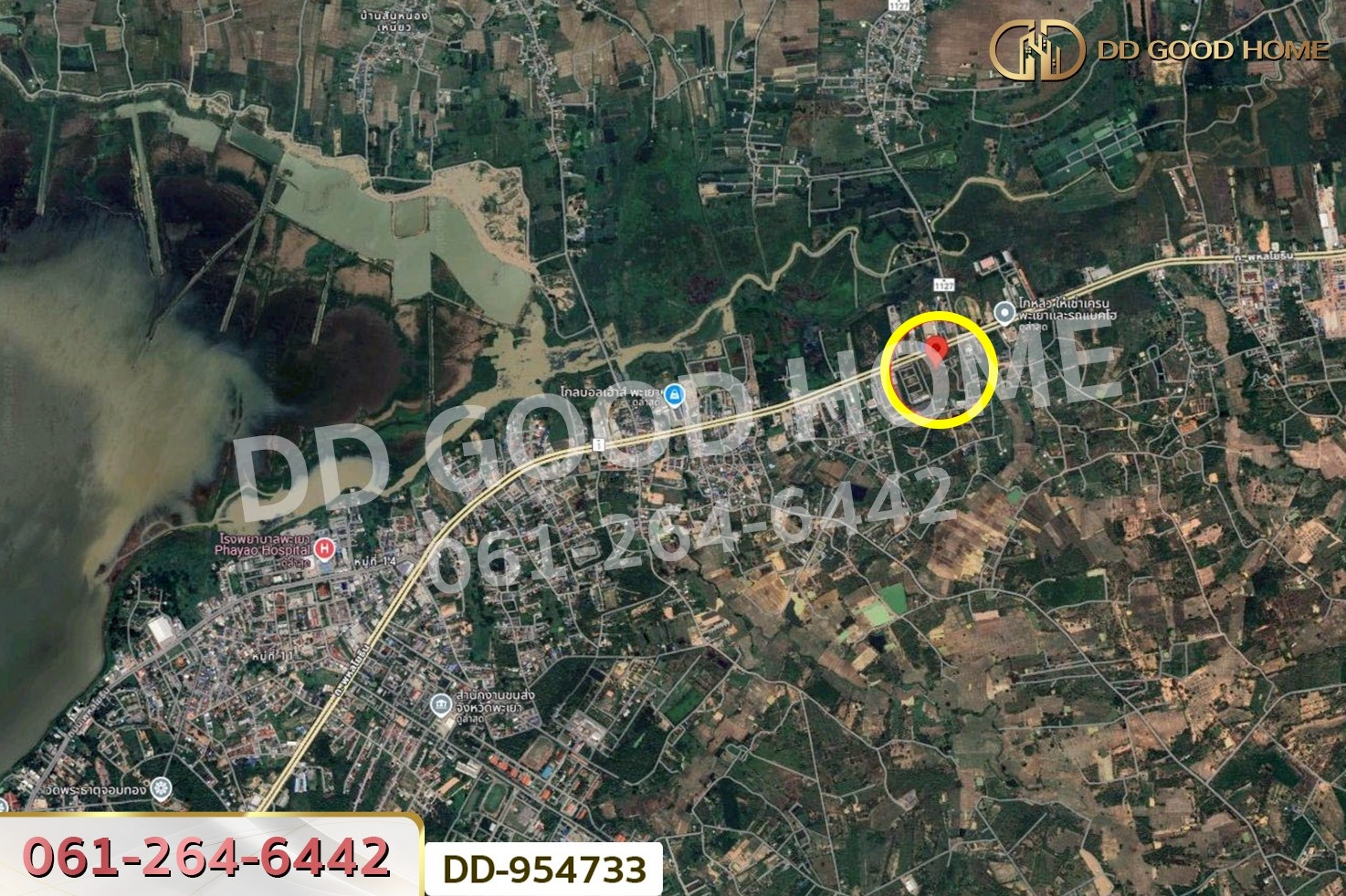 DD-954733 ที่ดินบ้านต๋อม 4 ไร่ 280.8 ตร.ว พะเยา ใกล้สถาบันวิทยาการจัดการแห่งแปซิฟิค