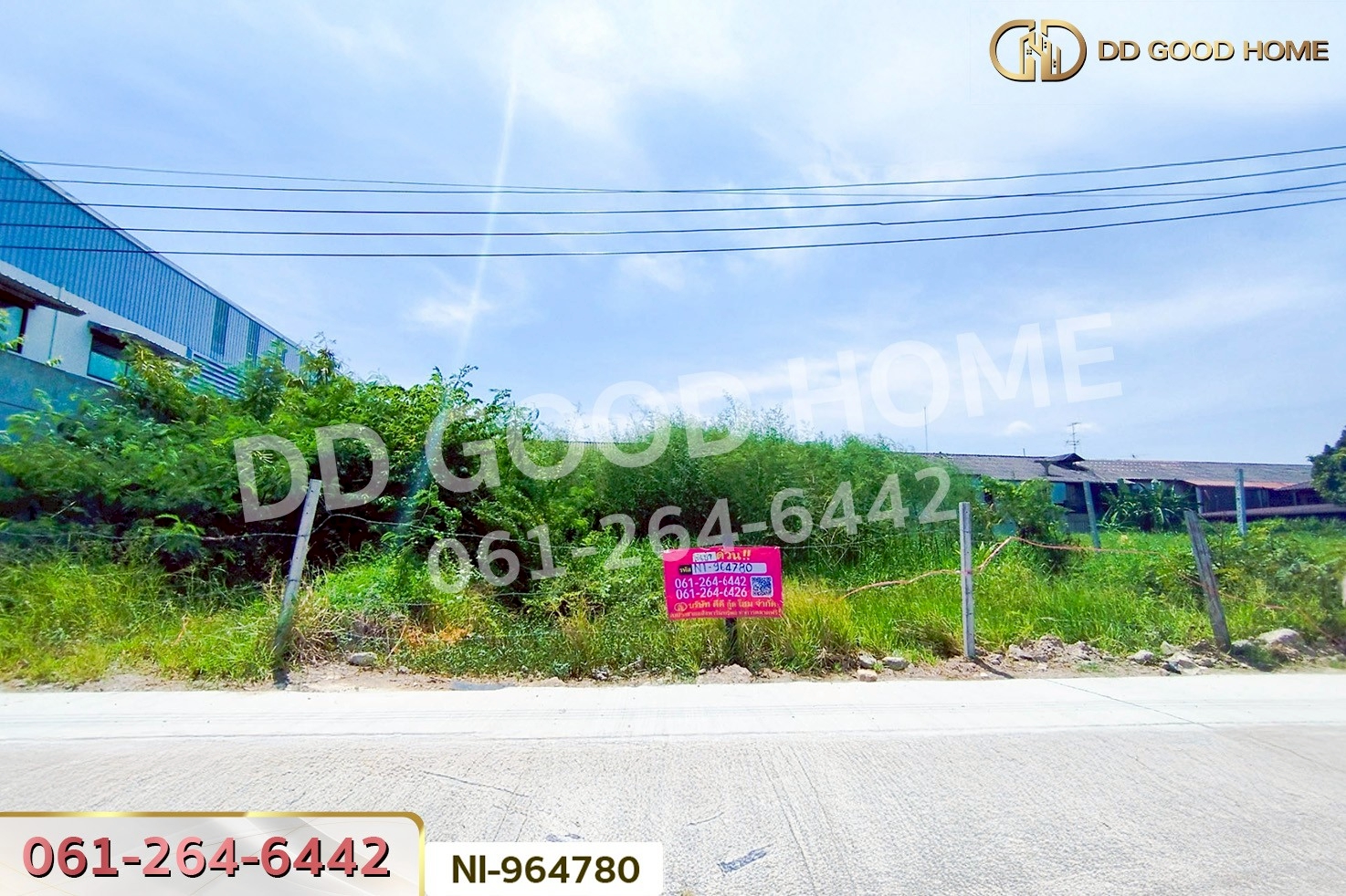 NI-964780 ที่ดินบางบัวทอง 160 ตร.ว. นนทบุรี ใกล้วัดลาดปลาดุก (เช่า)
