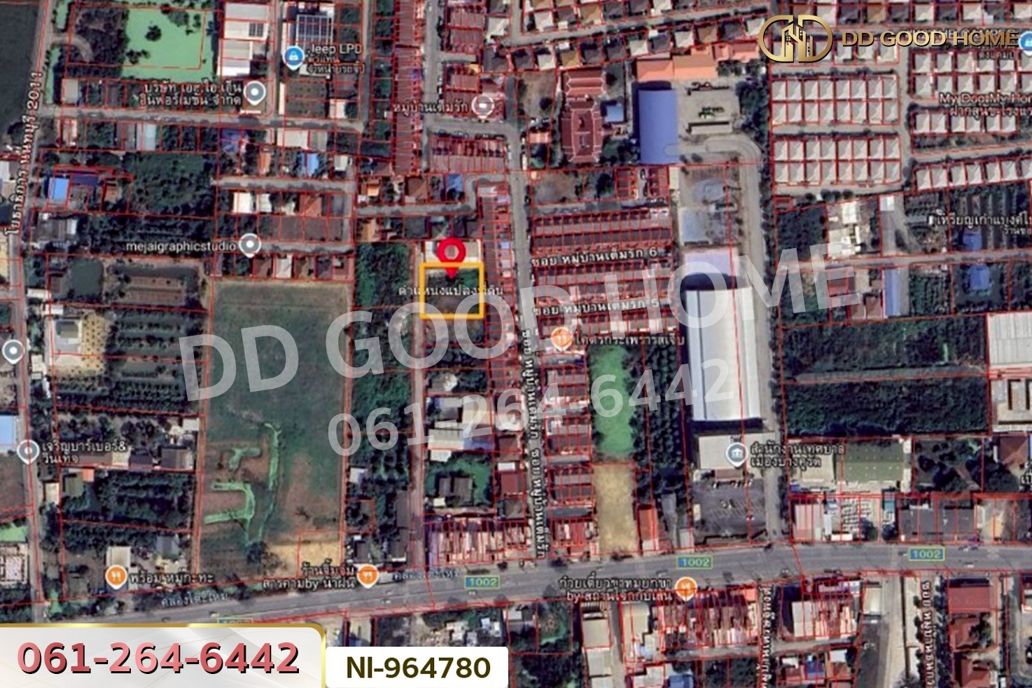 NI-964780 ที่ดินบางบัวทอง 160 ตร.ว. นนทบุรี ใกล้วัดลาดปลาดุก (เช่า)