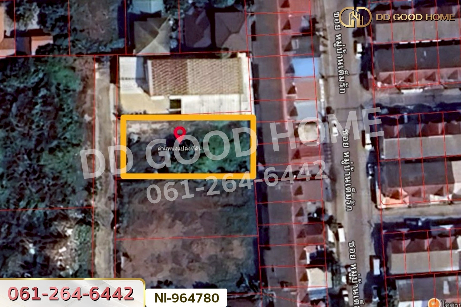 NI-964780 ที่ดินบางบัวทอง 160 ตร.ว. นนทบุรี ใกล้วัดลาดปลาดุก (เช่า)