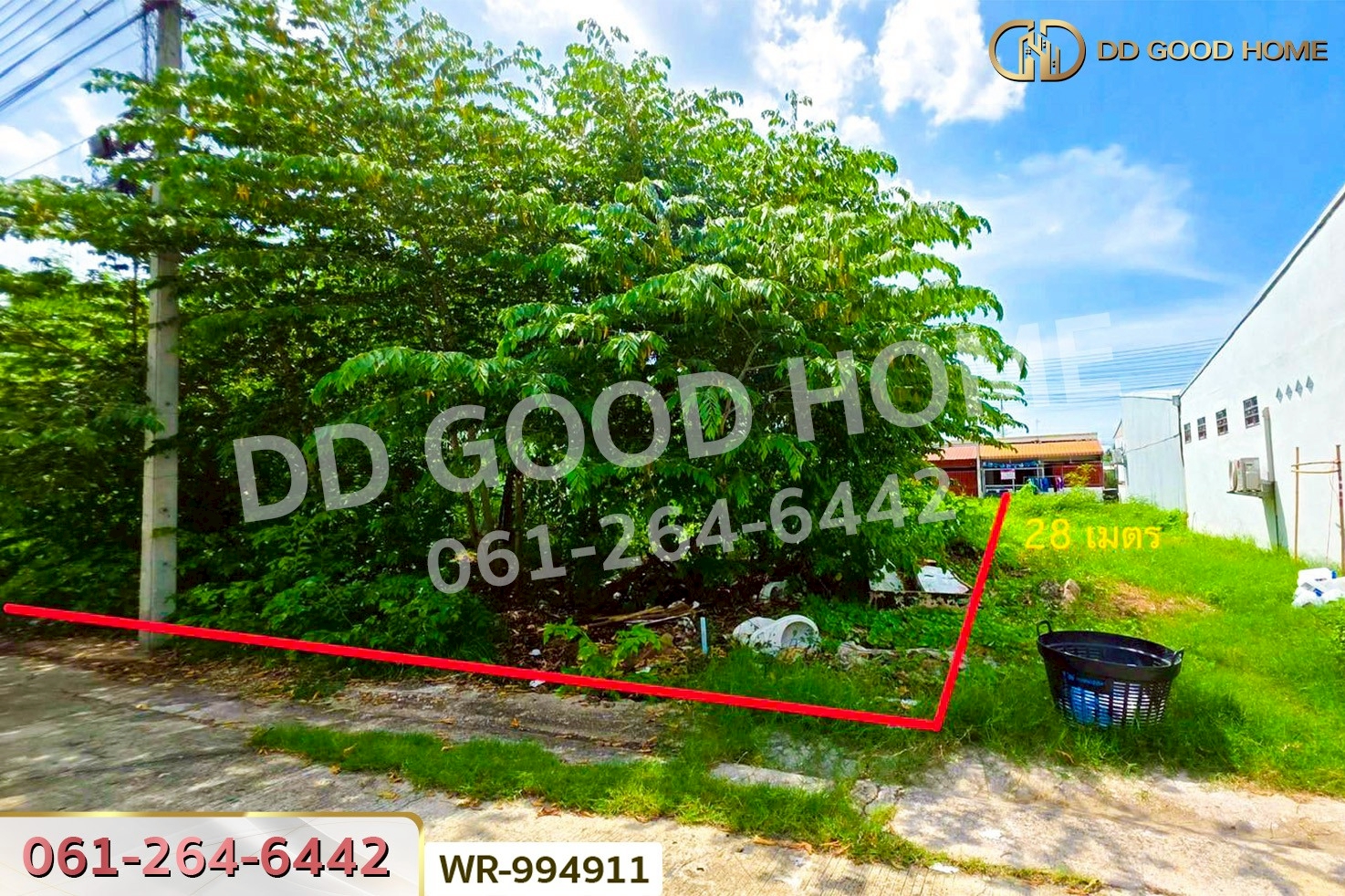 WR-994911 ที่ดินบ้านแพ้ว 22.8 ตร.ว. โครงการปวริศา สมุทรสาคร ใกล้โรงพยาบาลบ้านแพ้ว (องค์การมหาชน)