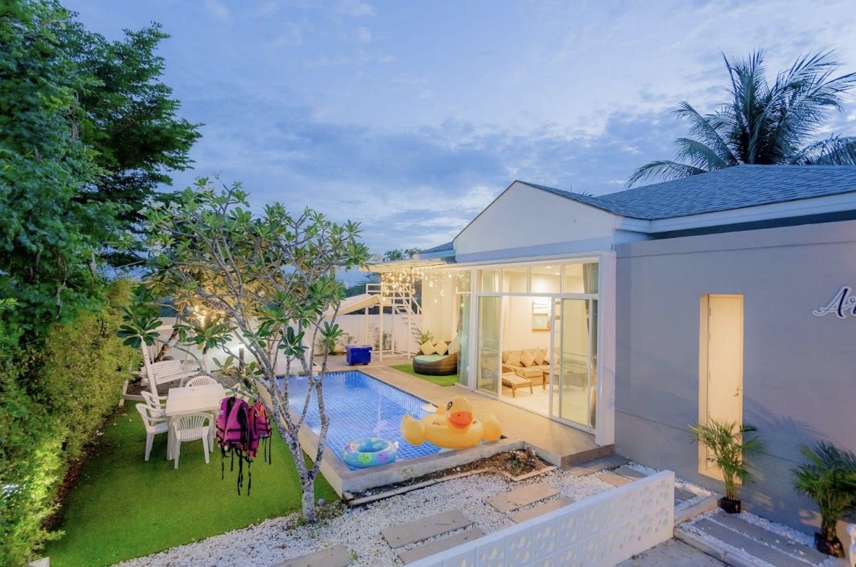 ขายบ้านเดี่ยวชั้นเดียว หมู่บ้านชะอำเฮ้าส์  พร้อมสระว่ายน้ำส่วนตัว อำเภอชะอำ เพชรบุรี