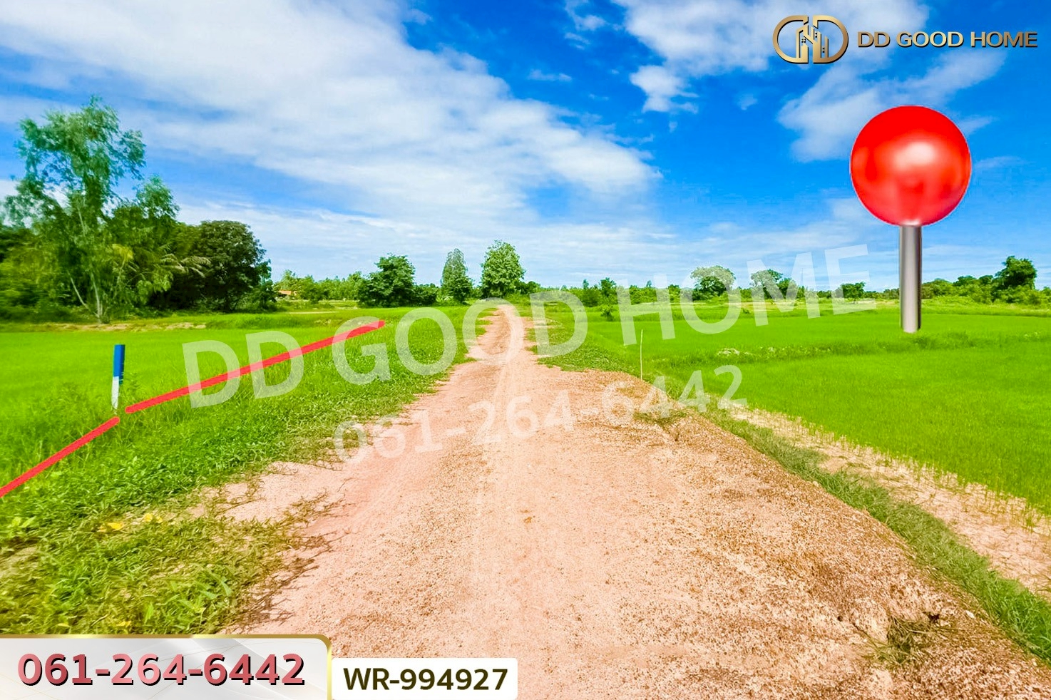 WR-994927 ที่ดินหันคา 149 ไร่ 114 ตร.ว. ชัยนาท ใกล้โรงพยาบาลหันคา
