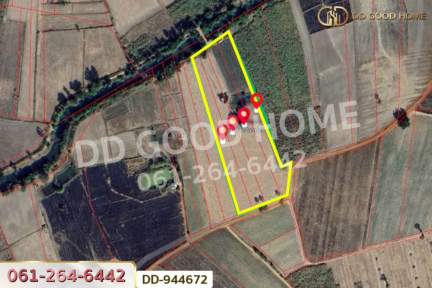 DD-944672 ที่ดินโนนสะอาด 9 ไร่ 261 ตร.ว. อุดรธานี ใกล้สำนักงานสาธารณสุขอำเภอโนนสะอาด