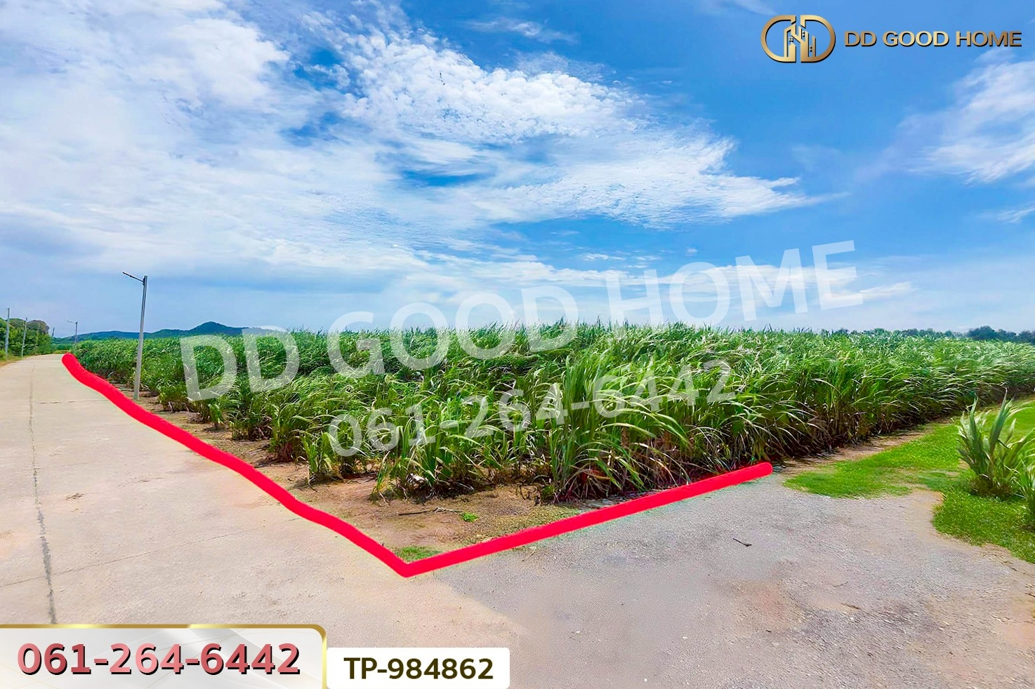 LU-984862 ที่ดินท่าม่วง 22 ไร่ 14 ตร.ว. กาญจนบุรี ใกล้โรงพยาบาลส่งเสริมสุขภาพตำบลนพกิจโกศล