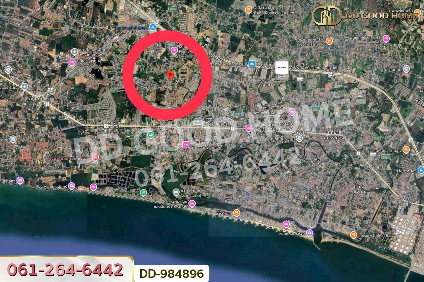 DD-984896 ทาวน์เฮ้าส์ ซ.แหลมหิน-หนองมะหาด ระยอง ใกล้โกลบอลเฮ้าส์ ระยอง