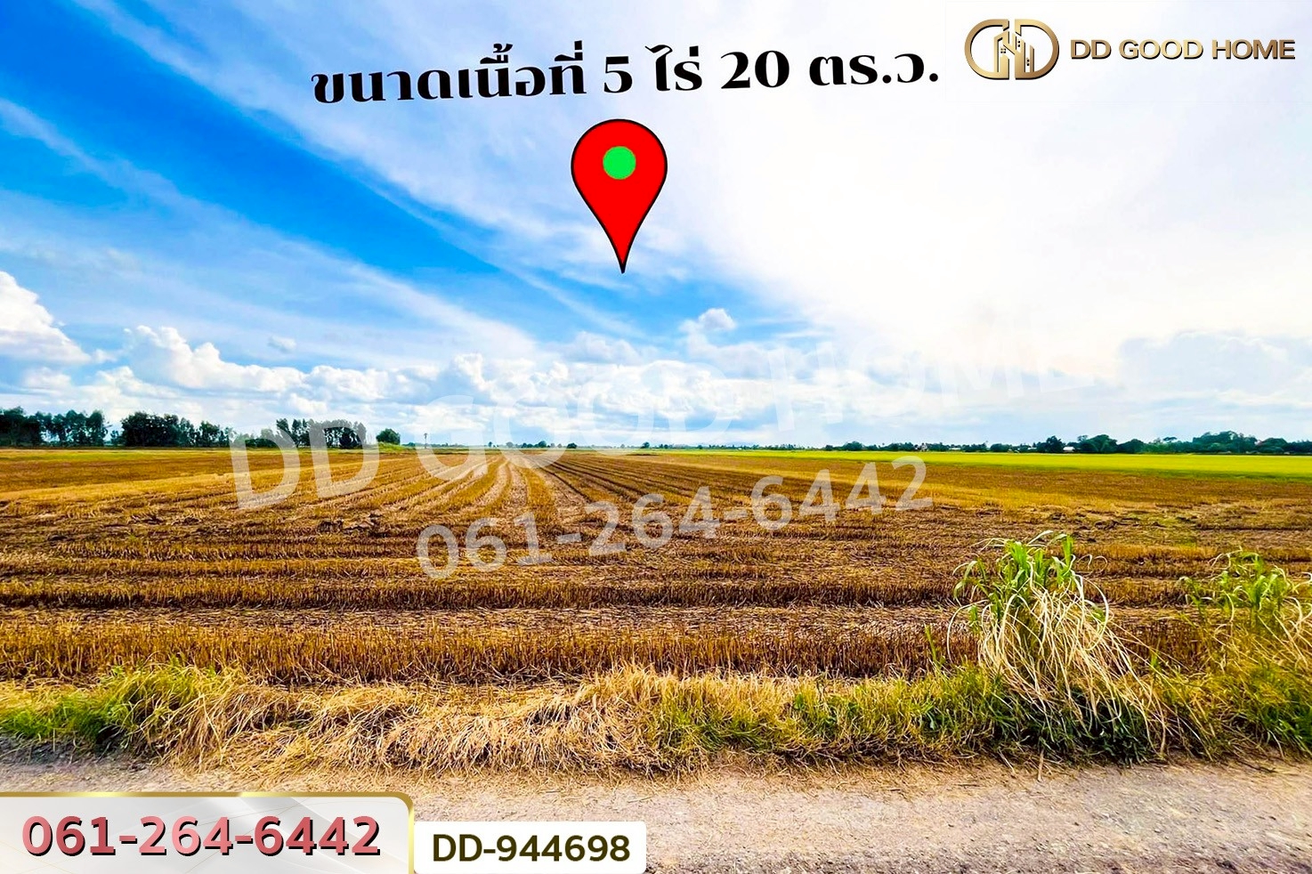 DD-944698 ที่ดินเกยไชย 5 ไร่ 20 ตร.ว. ชุมแสง นครสวรรค์ ใกล้ที่ว่าการอำเภอชุมแสง