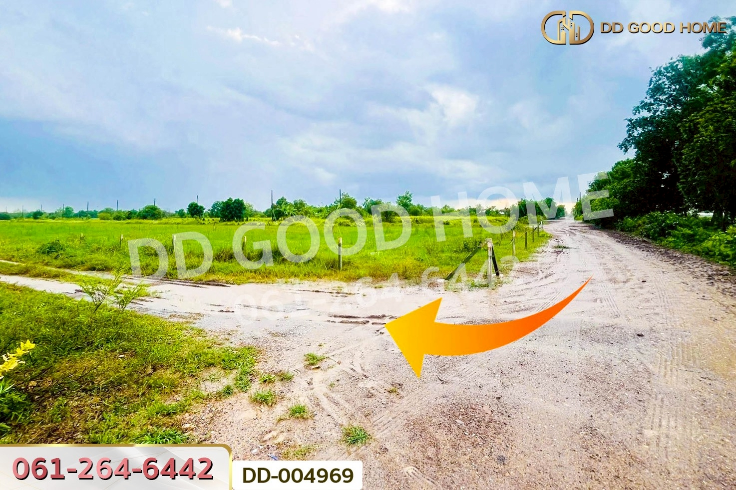 DD-004969 ที่ดินศีรษะกระบือ 52 ตร.ว. องครักษ์ นครนายก ใกล้มหาวิทยาลัยศรีนครินทรวิโรฒ องครักษ์