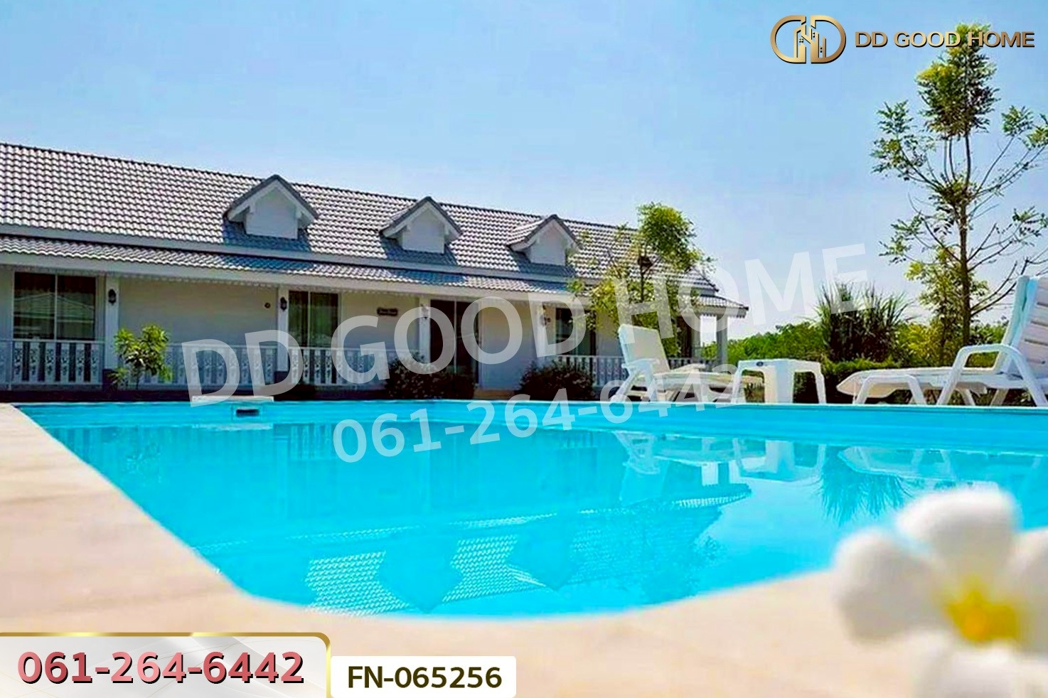 FN-065256 บ้านเดี่ยว บ้านระเบียงขาว หัวหิน ใกล้ สวนน้ำ แบล็ค เมาน์เทน