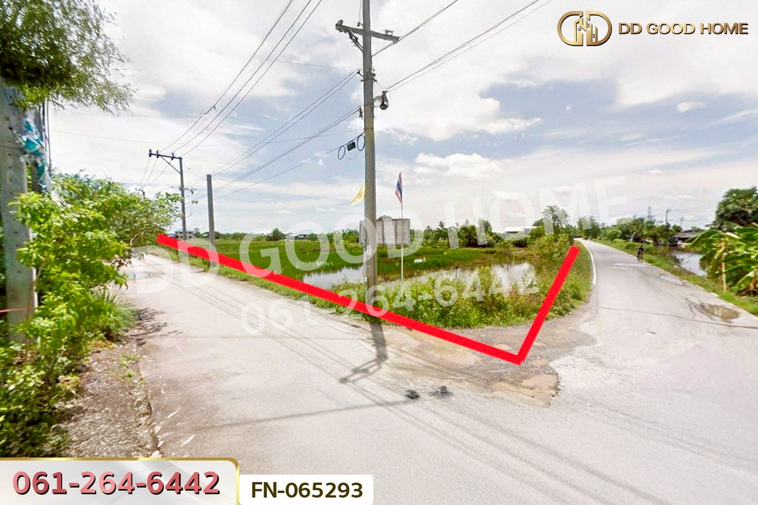 FN-065293 ที่ดินบางบัวทอง 4 ไร่ 327.9 ตร.ว. นนทบุรี ใกล้วัดสร้างใหม่ คลองเจ็ก