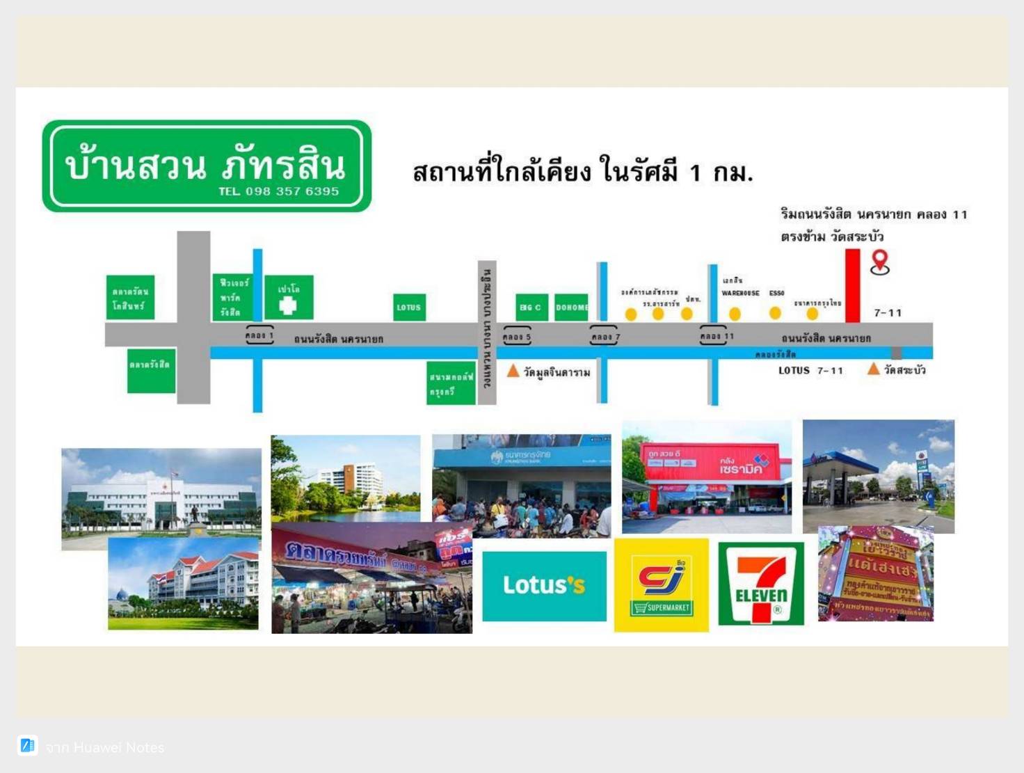 ขายบ้านเดี่ยว 1 ชั้น บ้านสวนภัทรสิน ติดถนนใหญ่คลอง 11 ธัญบุรี ปทุมธานี 