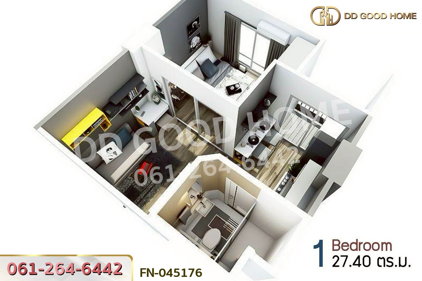พลัส คอนโด อยุธยา ถ.โรจนะ ใกล้เซ็นทรัล อยุธยา FN-045176