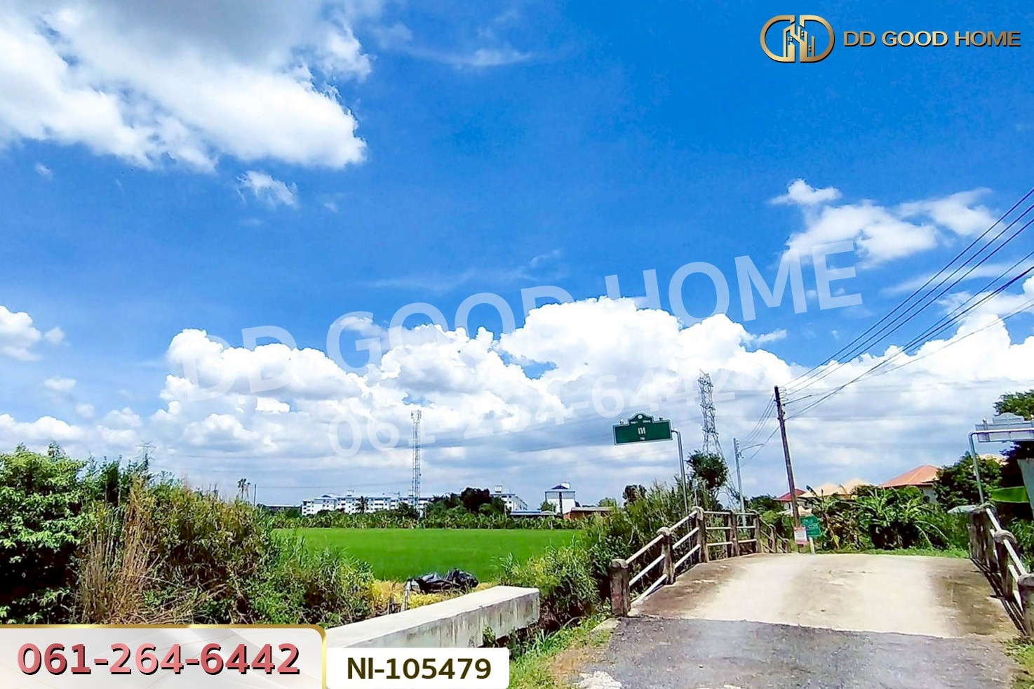ที่ดินบางคูวัต ติดคลองหนามแดง 1 ไร่ 226.7 ตร.ว. ปทุมธานี ใกล้สำนักงานเทศบาลตำบลบางเดื่อ NI-105479