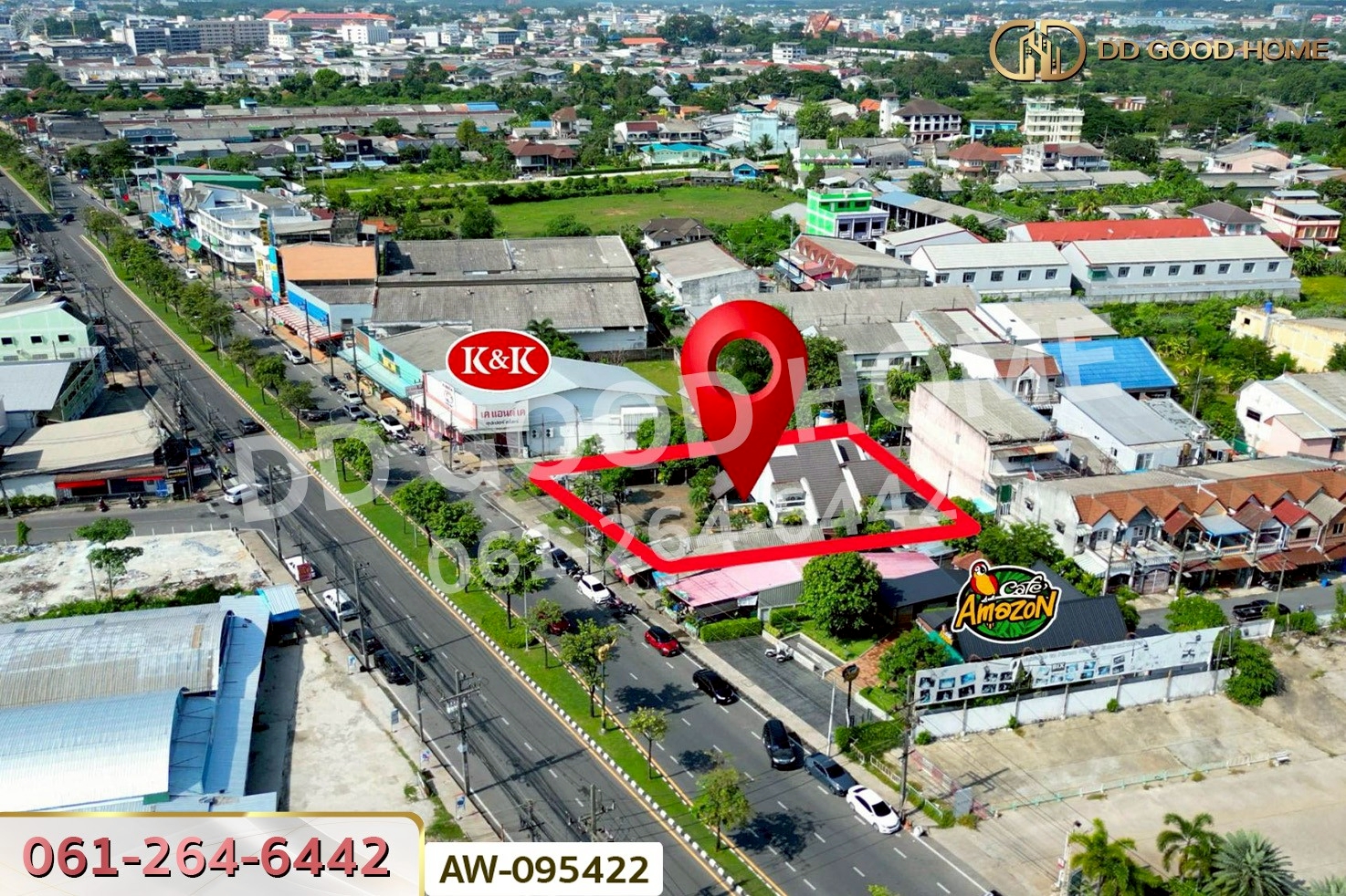 ที่ดินพร้อมสิ่งปลูกสร้าง 213.2 ตร.ว. ติด ถ.ราษฎร์อุทิศ (ย่านเขต 8 ) หาดใหญ่ ใกล้ตลาดกิมหยง AW-095422