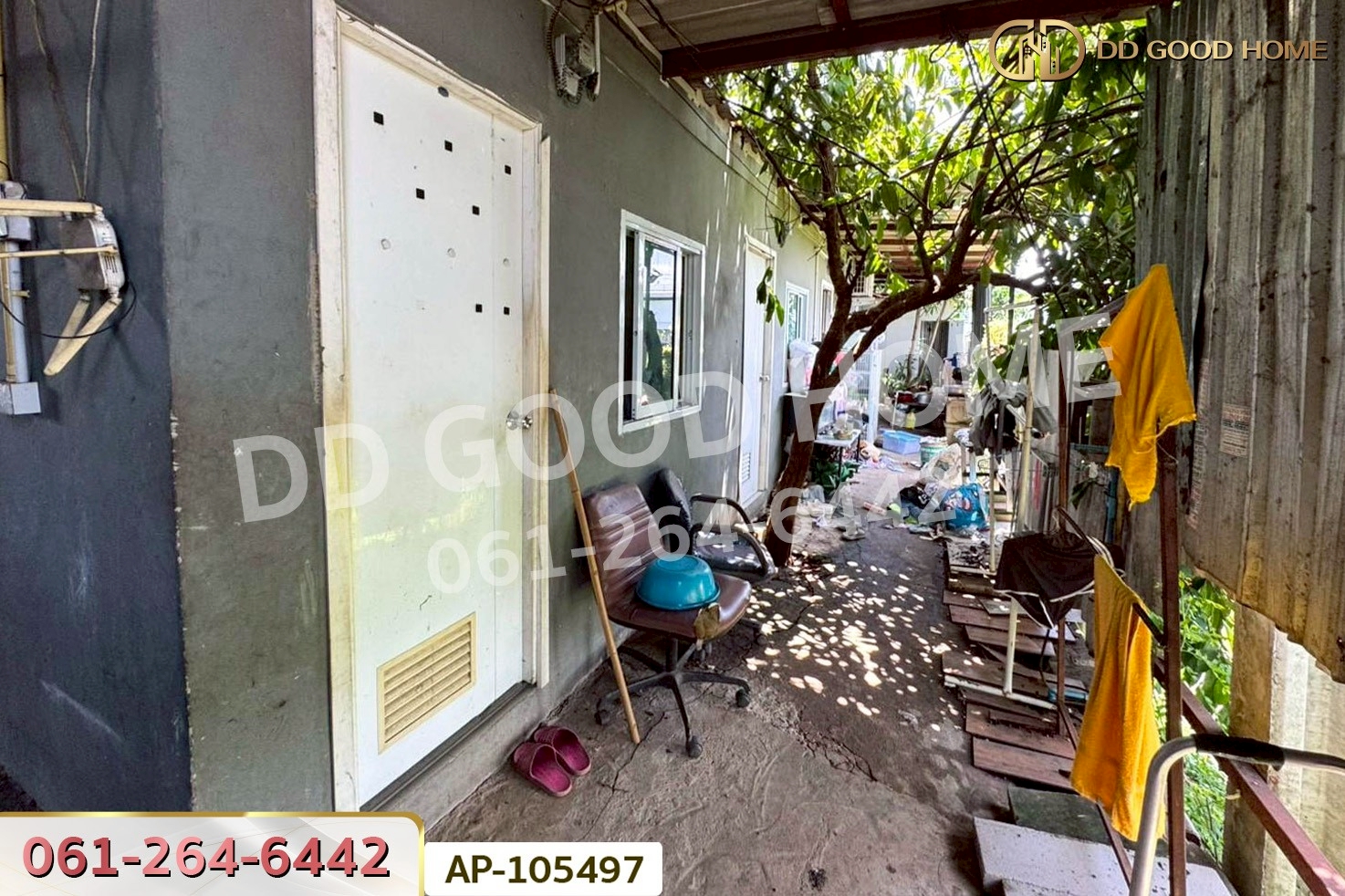 ที่ดินพร้อมสิ่งปลูกสร้าง 1 ไร่ 30 ตร.ว. ถ.เลียบคลองราษฎร์นิยม นนทบุรี ใกล้วัดคลองขวาง AP-105497
