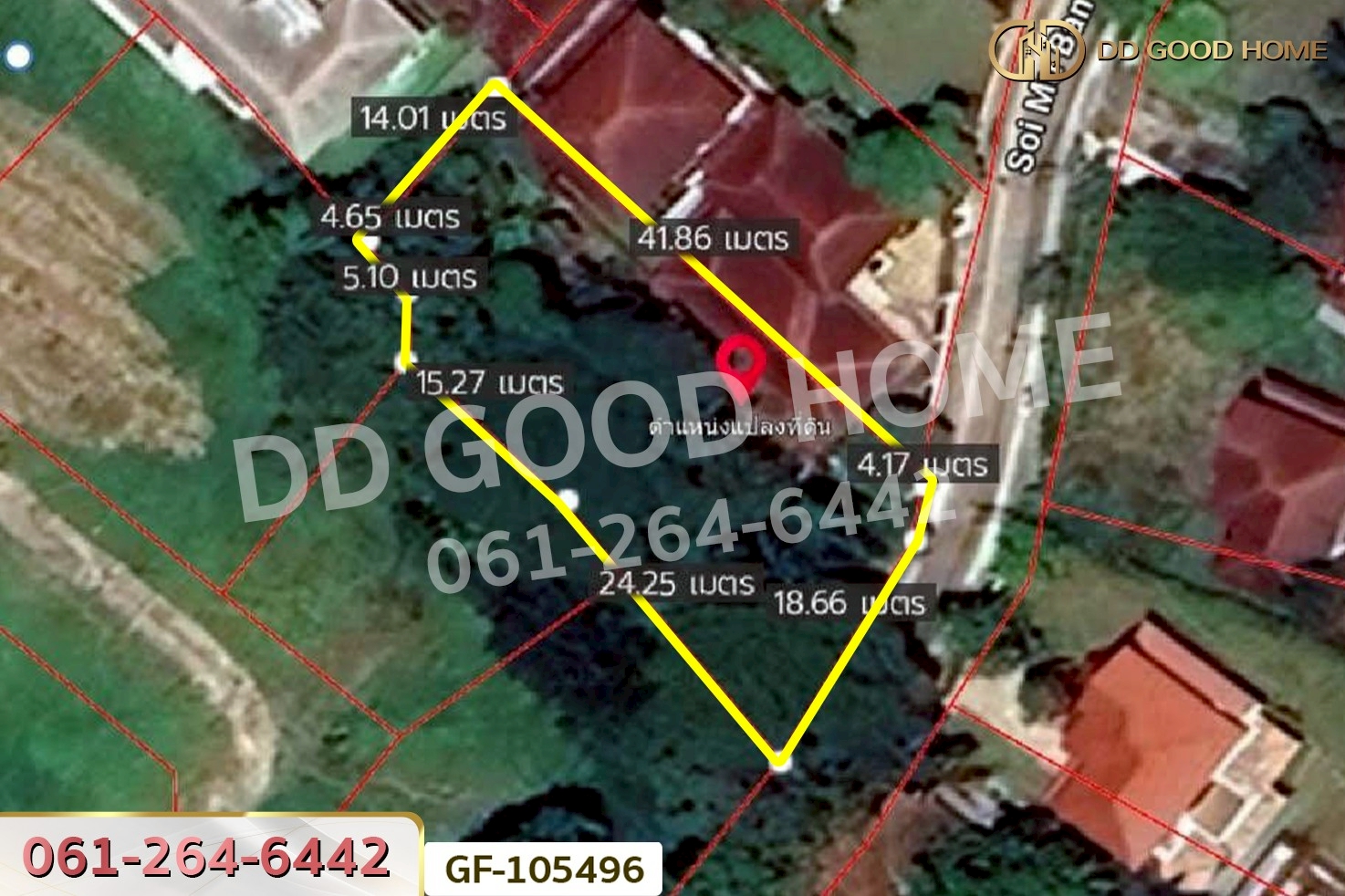 ที่ดินโครงการหมู่บ้านชลลดา 206 ตร.ว. บางบัวทอง นนทบุรี ใกล้สำนักงานเทศบาลนครบางบัวทอง GF-105496