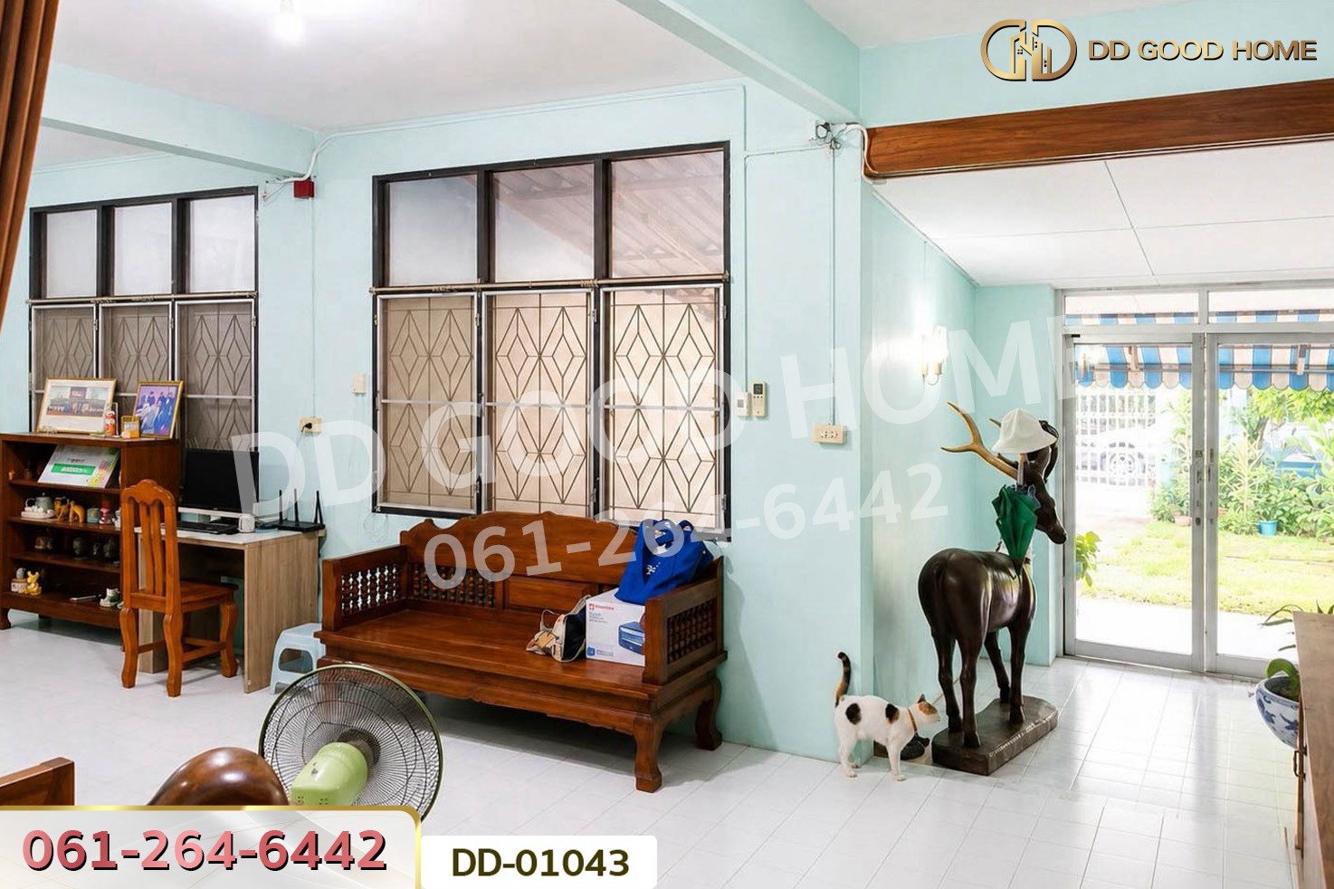 บ้านเดี่ยว ถ.สุขสวัสดิ์ ลำปาง ใกล้โฮมโปร ลำปาง DD-01043