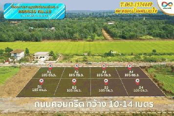 พร้อมให้จองแล้วที่ดินใกล้เมืองหนองเสือคลองสิบ T.062-1574449