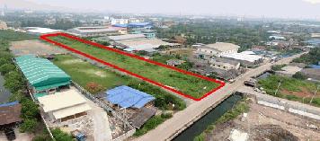 ประหยัดเวลาและต้นทุนสร้างโรงงาน บนที่ดินถมแล้ว 3ไร่ 380วา ง่ายต่อจัดทำโรงงานขาย หรือ เหมาะทำไลน์ผลิตได้ยาวถึง 230 เมตร สิบล้อเข้า-ออกง่าย ใกล้เศรษฐกิจ-พระราม2 - KK2383S