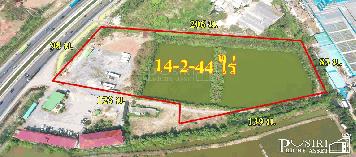 ขายที่สวยสร้างโรงงาน/ศูนย์กระจายสินค้า 14.5 ไร่ เด่นด้วยหน้ากว้าง 98 ม. และติดถนนพระราม 2 ขาออก ประหยัดค่าถมไป 30 % 