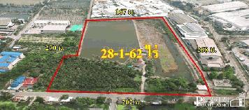สวยเด่น สร้างโรงงานได้ทุกประเภท หน้ากว้าง 202 เมตร ขนาด 28ไร่ 162วา ติดคลอง ถนนกว้างใช้รถเทเลอร์ได้สะดวก ใกล้นิคมสมุทรสาคร - KK2602S