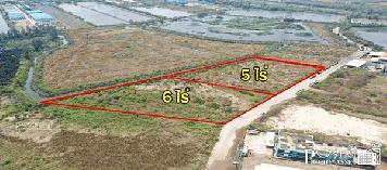 ขายที่ สวยสร้างโรงงาน / โกดัง 5 และ 6 ไร่ วางแปลนง่าย ใช้เทเลอร์สะดวก ใกล้พระราม 2 เพียง 2.5 ล้าน/ไร่ - KK2645S