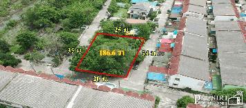 ที่สวย ปลูกบ้าน/โกดังขนาดเล็ก 186.6 วา สะดวก กับติดถนน 3 ด้าน ใน ซอยค่ายกำแพงเพชร ใกล้เศรษฐกิจ และ พุทธสาคร