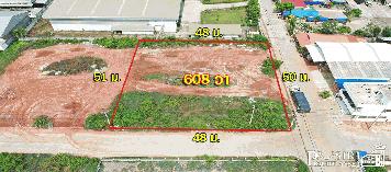 ที่แปลงไฮไลท์ย่านคลองสี่วา 608 วา และคุ้มค่าที่สุด ติดถนน 2 ด้าน ถมดินแดงพร้อมใช้งาน ขอใบ รง.4 ได้ ใกล้ ถ. เศรษฐกิจ, เอกชัย, พระราม 2