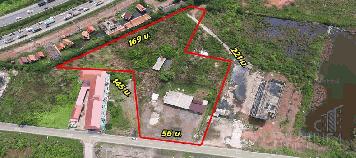 ขายที่7ไร่เศษ ถมเต็มพร้อมใช้ แถม บ้านพักอาศัย 480 ตร.ม.  ใกล้พระราม 2 เพียง 350 ม. ใน ราคาลดพิเศษ - KK3211S