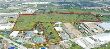 ขายที่ดิน สร้างโรงงานทุกประเภท 66 ไร่ สีม่วง สมุทรสาคร พื้นที่กว้าง ด้านใน เทรลเลอร์สะดวก ระบายก็สะดวก – KK1949S