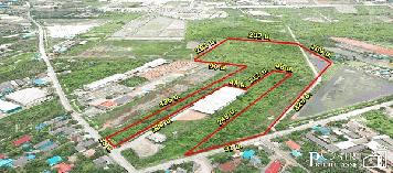 สุดยอดทำเลศักยภาพ ที่สวย 58 ไร่ ใกล้พระราม 2 สีม่วงแท้ 100% เหมาะทำโรงงาน โกดัง และศูนย์กระจายสินค้า