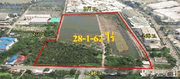 ขายที่สวยเด่น สร้างโรงงานได้ ทุกประเภท หน้ากว้าง 202 เมตร ขนาด 28 ไร่ 162 วา ติดกับคลอง ถนนกว้างใช้รถเทเลอร์ได้สะดวก ใกล้นิคมสมุทรสาคร - KK2602S