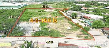 การันตีสร้างได้ทุกโรงงาน กับที่สีม่วงแท้ 4 ไร่เศษ ถมพร้อมใช้ ติดถนน 2 ด้าน ใกล้ทั้งถนนพุทธสาครและถนนเศรษฐกิจ - KK5093S