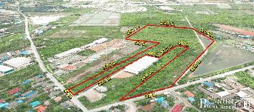 สุดยอดทำเลศักยภาพ ที่สวย 58 ไร่ ใกล้พระราม 2 สีม่วงแท้ 100% เหมาะทำโรงงาน โกดัง และศูนย์กระจายสินค้า - kk3890s