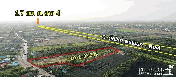 ขายที่ 10ไร่เศษ ใกล้ ถ. ตัดใหม่ พรานนก - สาย 4 ร่มรื่น ด้านหน้าติดคลองกว้างๆ รับลมตลอดปี รถยนต์เข้าออกสบาย เพียง 1.7 กม. ถ. สาย 4 KK4330S