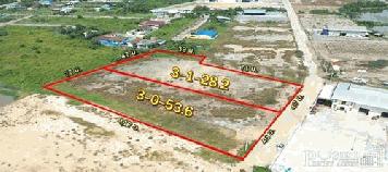 ขายที่สวย สร้างโรงงาน 3 ไร่เศษ 2 แปลงสุดท้าย ของโครงการ เป็นส่วนตัว ถมพร้อมใช้อยู่พันท้ายใกล้เส้นสาริน - KK3608S